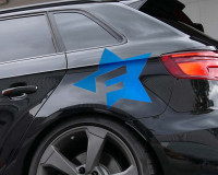 Car Design Sticker F-STAR blau chrom matt