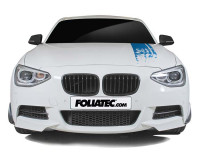 Car Design Sticker STRIPES blau chrom matt