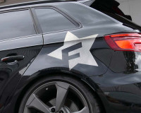 Car Design Sticker F-STAR silber chrom matt