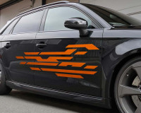 Car Design Sticker STREET orange chrome matt